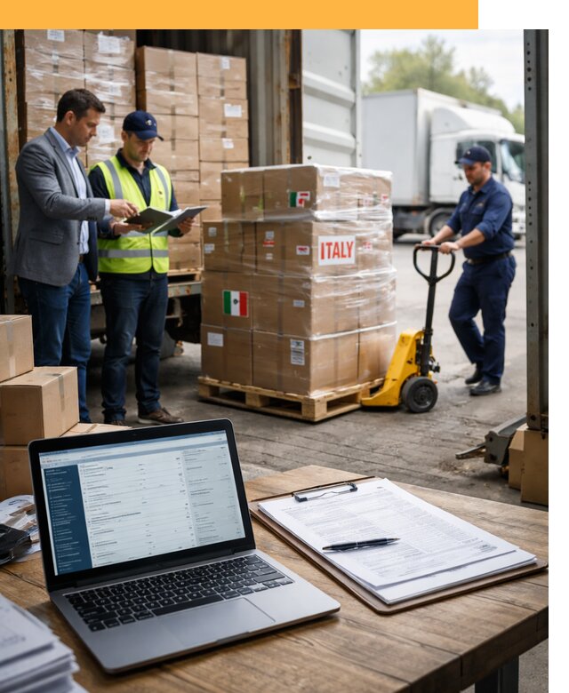 Доставка грузов из Италии: морские и авиаперевозки от 18725