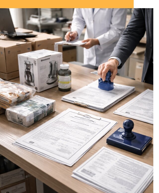 Сертификация импортных товаров от 12484 с таможенным сопровождением